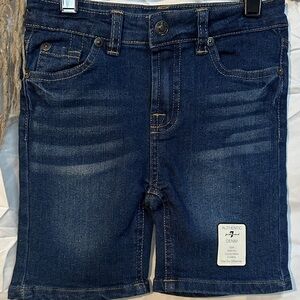 Kids Denim Shorts in Dark Blue - Classic Stretch Denim